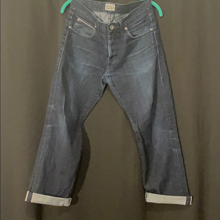 Naked & Famous - ‘Skinny Guy’ Sz32 Raw Capris